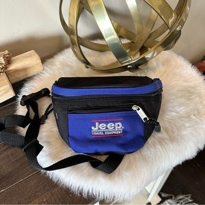 Jeep Travel Equipment Fanny Pack  Vintage Blue Black